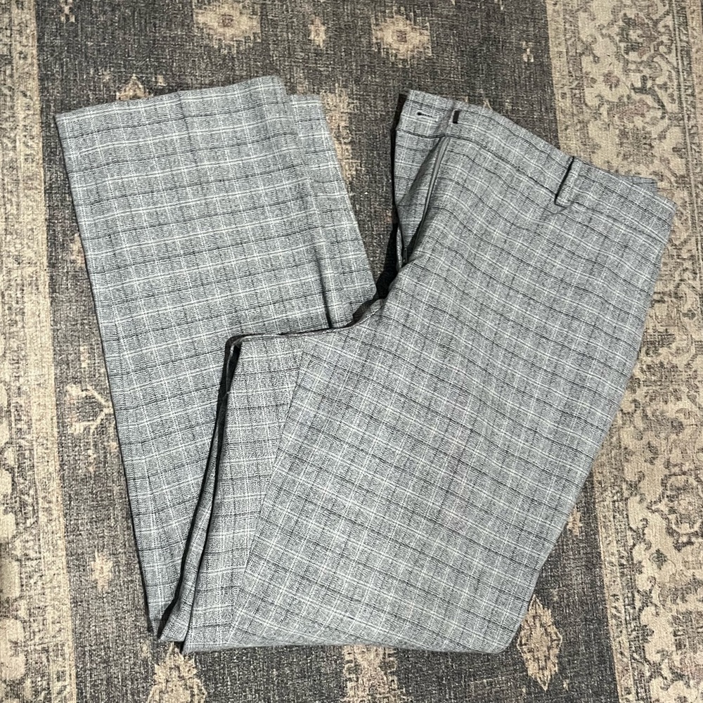 Gray Plaid Women's Pants